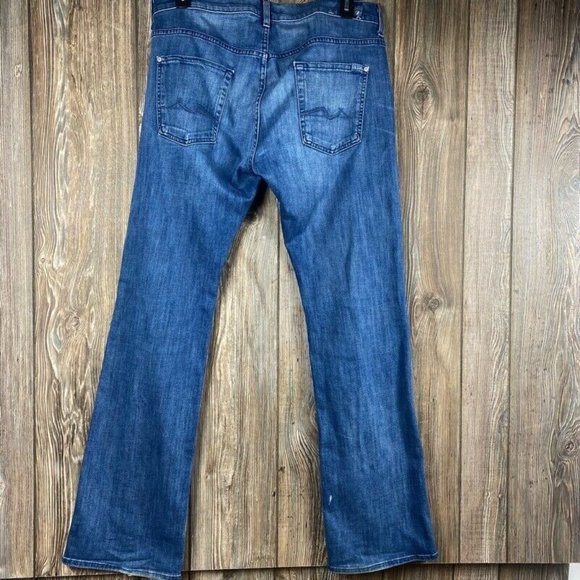 7 For All Mankind Brett Slim Bootcut Jeans 36x32.5 - Picture 6 of 9